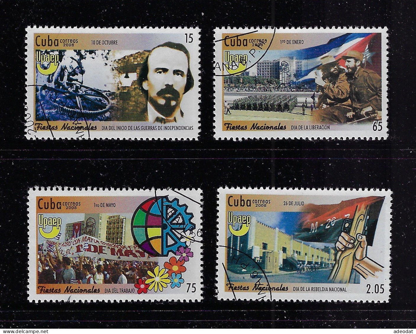 CUBA 2008 STAMPWORLD 5151-5154 CANCELLED - Used Stamps
