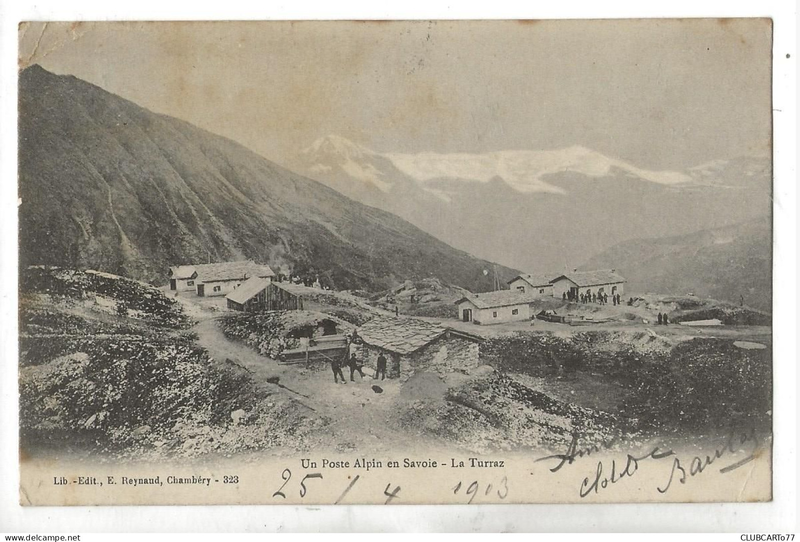 Val-Cenis (73) : Vue Panoramique Du Poste Alpin Au Fort De La Turra  En 1903 (animé) PF. - Val Cenis