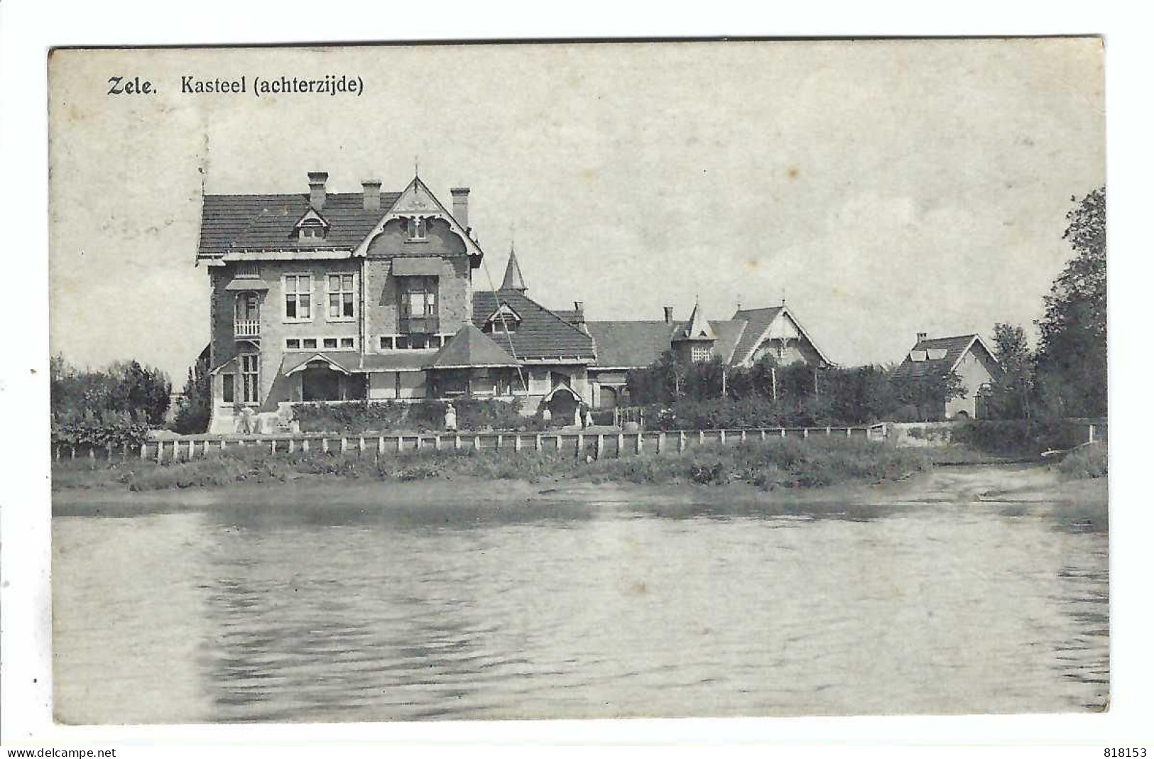 Zele   Kasteel (achterzijde)  1912 - Zele