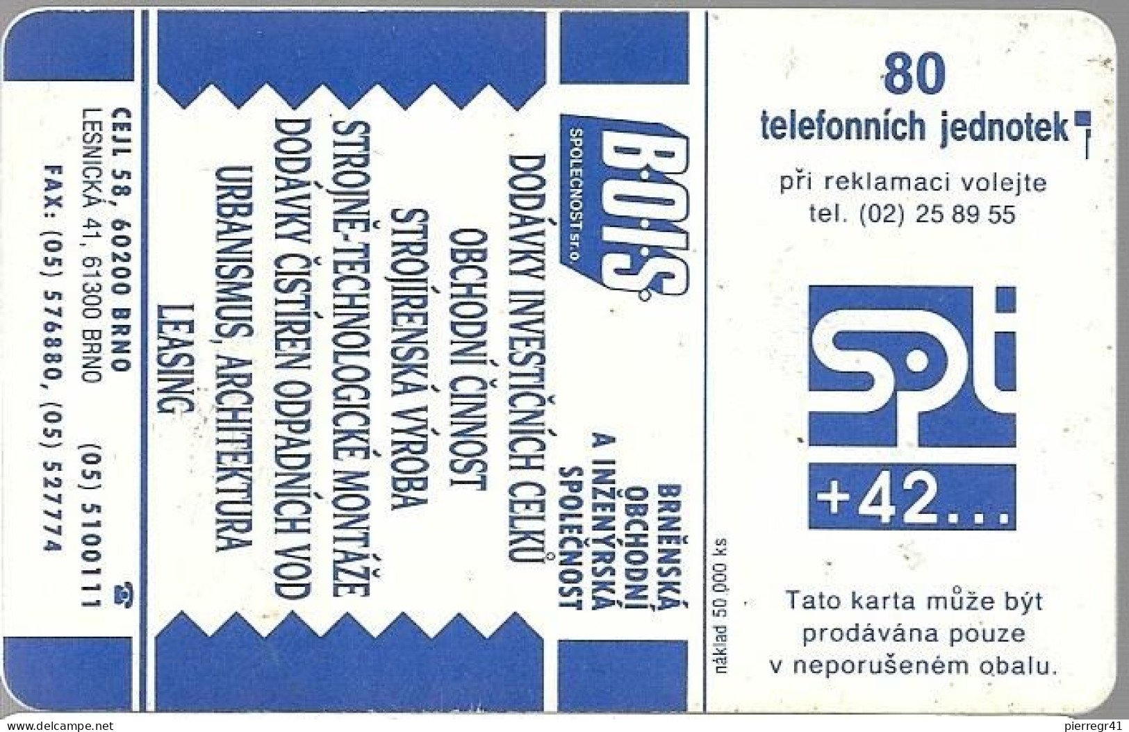 CARTES-1993-TCHECOSLOVAQUIE-PUCE Sans PUCE-BOIS-TBE - Tchécoslovaquie