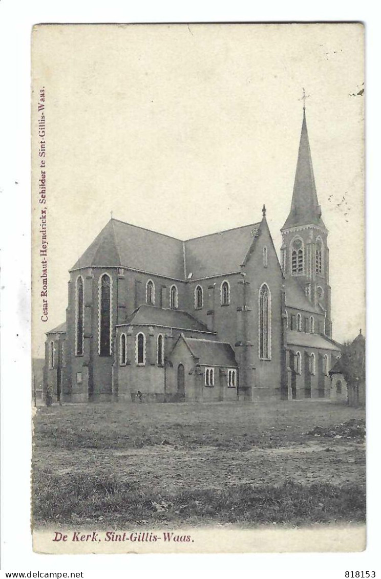 Sint-Gillis-Waas  De Kerk   1909 - Sint-Gillis-Waas