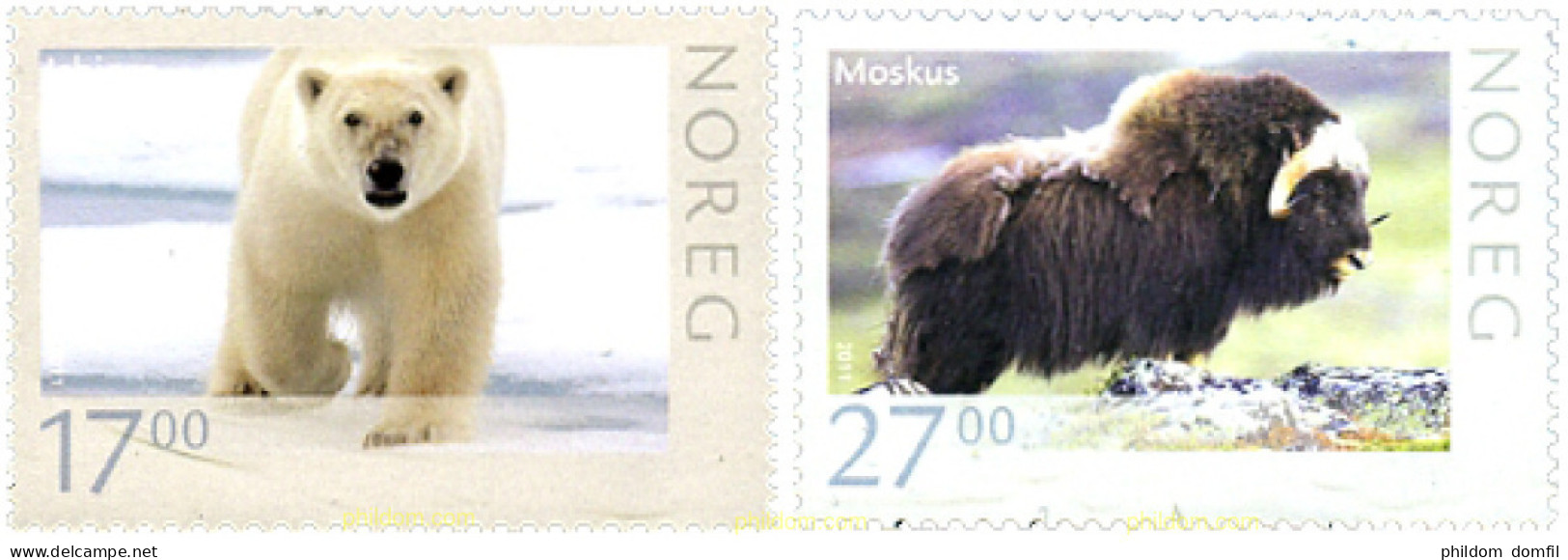 258432 MNH NORUEGA 2011 FAUNA SALVAJE DE NORUEGA - Nuevos