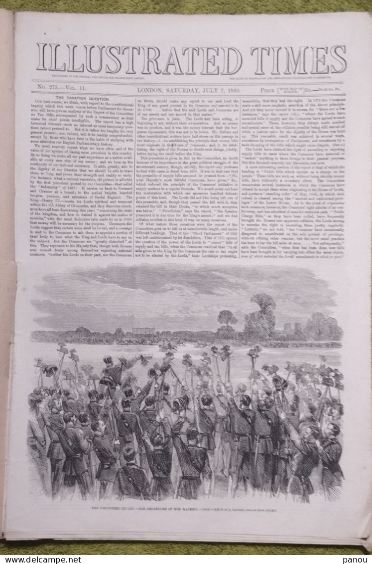 THE ILLUSTRATED TIMES 275. JULY 7, 1860 VOLUNTEERS BADEN NAPOLEON PRUSSIA  ANNEXATION SAVOY SAVOIE NICE - Autres & Non Classés