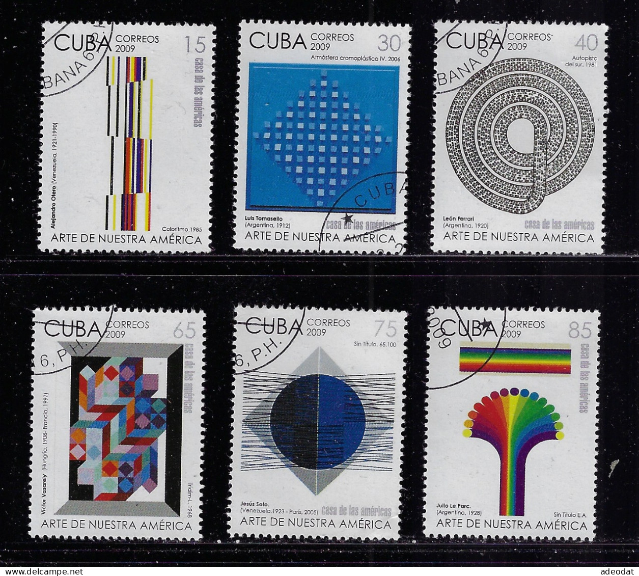 CUBA 2009 STAMPWORLD 5235-5240 CANCELLED - Gebruikt