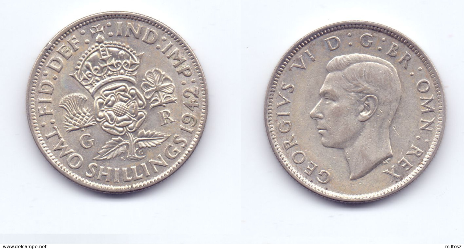 Great Britain 2 Shillings 1942 - J. 1 Florin / 2 Shillings