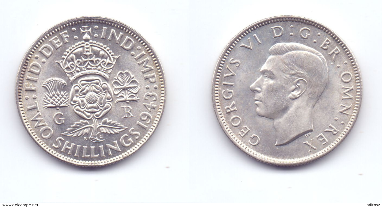 Great Britain 2 Shillings 1943 - J. 1 Florin / 2 Shillings