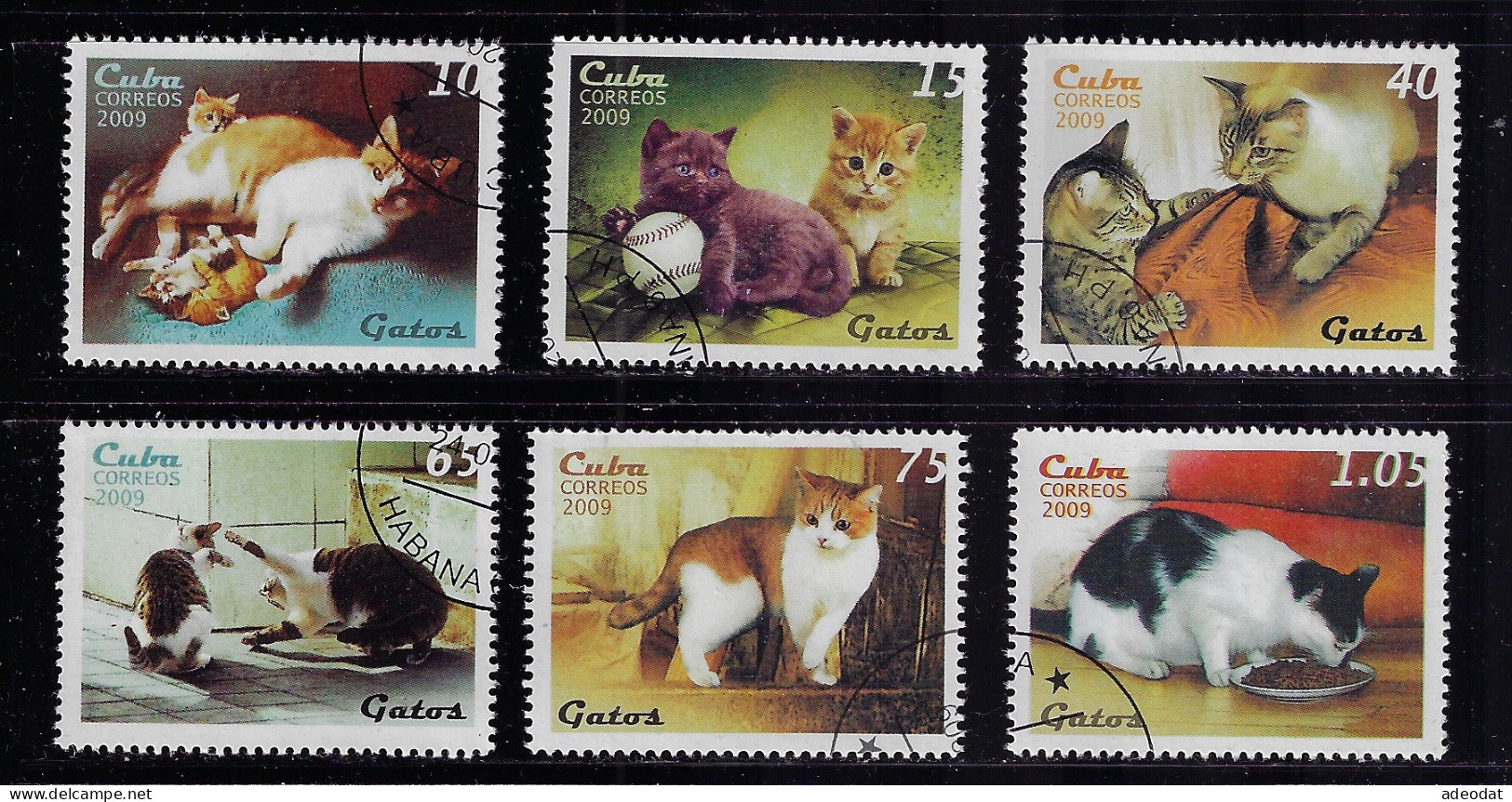 CUBA 2009 STAMPWORLD 5268-5273 CANCELLED - Gebraucht