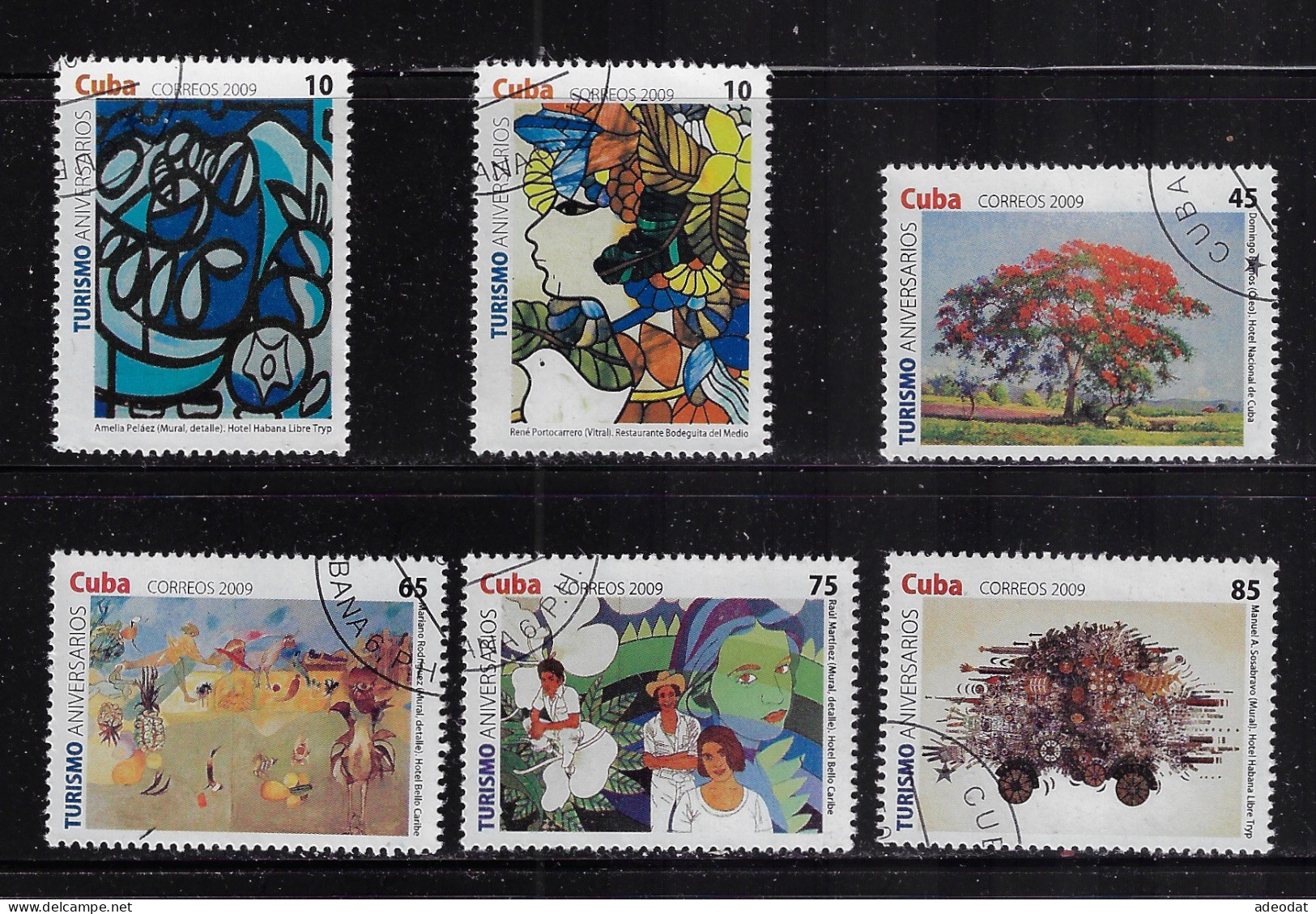 CUBA 2009 STAMPWORLD 5275-5278 CANCELLED - Gebruikt