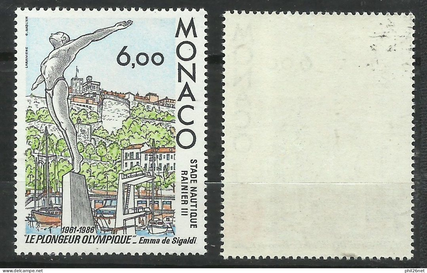 Monaco  N°1549  Plongeur Olympique      Neuf  * *       B/TB  Voir Scans   Soldé  ! ! ! - Duiken