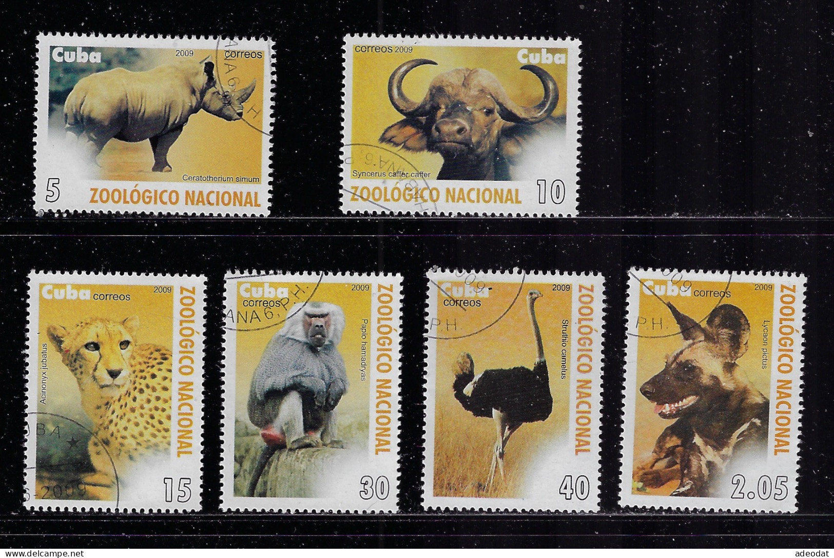 CUBA 2009 STAMPWORLD 5299-5304 CANCELLED - Used Stamps