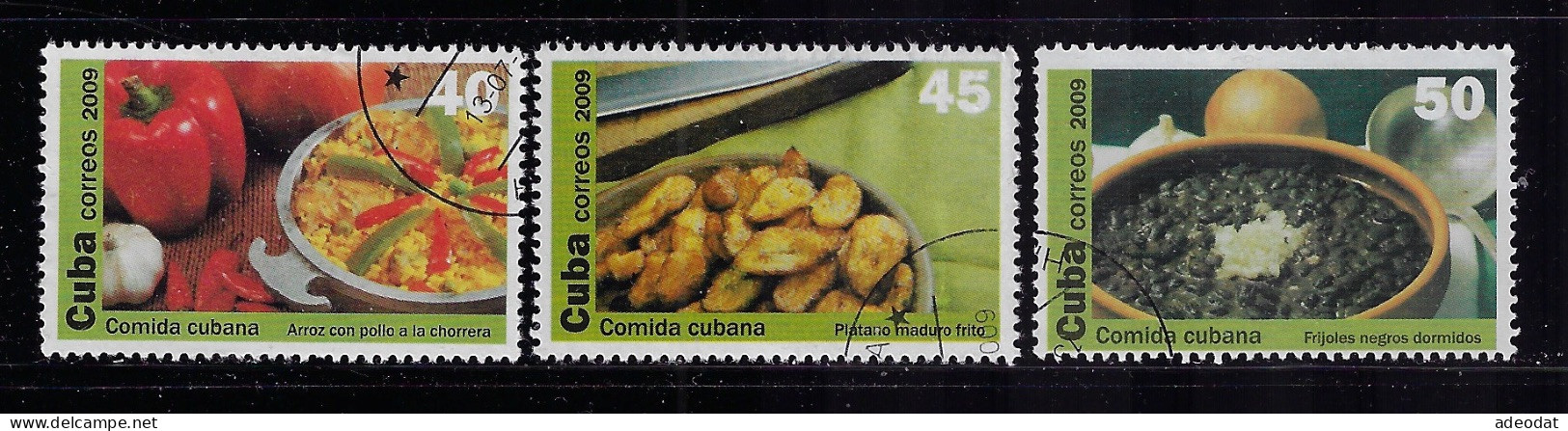 CUBA 2009 STAMPWORLD 5306-5308 CANCELLED - Oblitérés