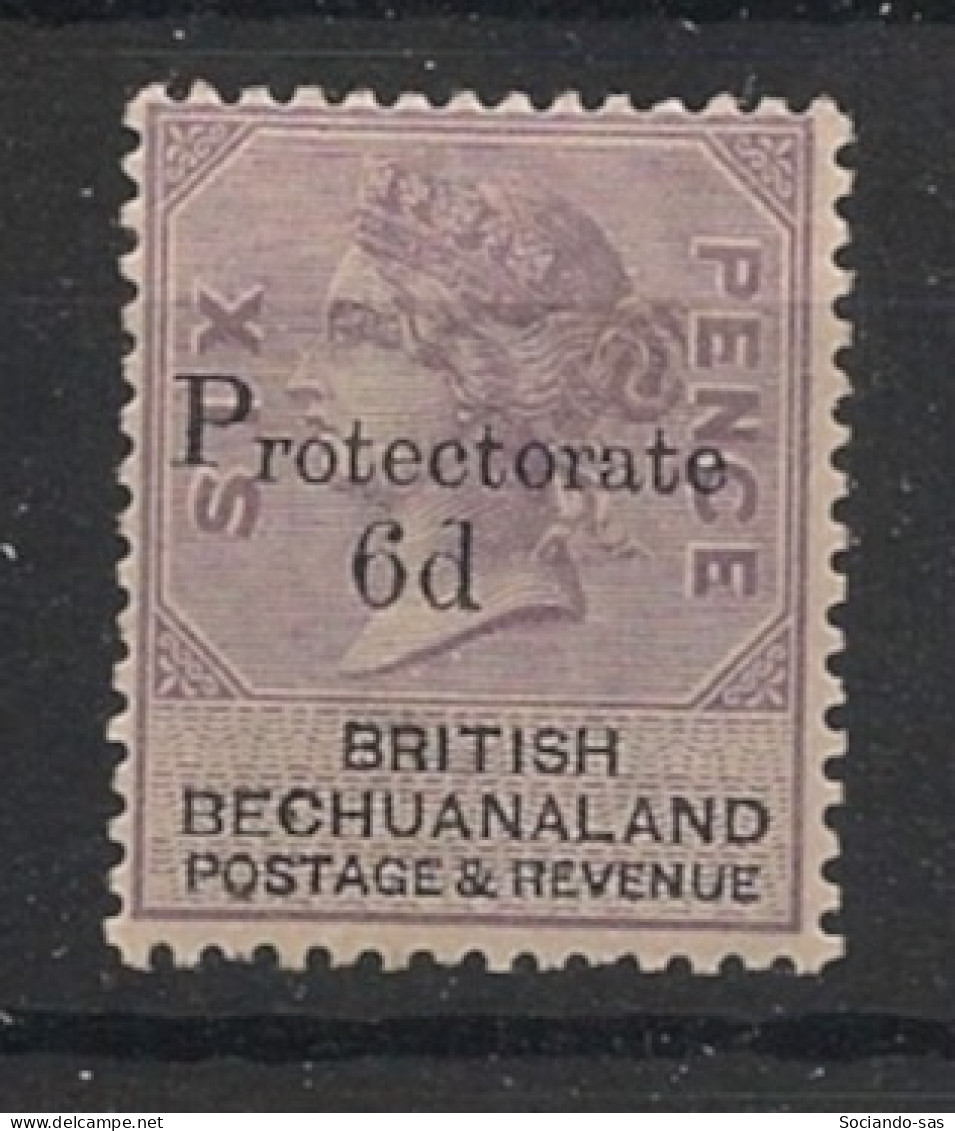 BECHUANALAND - 1888 - N°YT. 7 - 6d Sur 6p Violet - Neuf * / MH VF - 1885-1895 Kolonie Van De Kroon