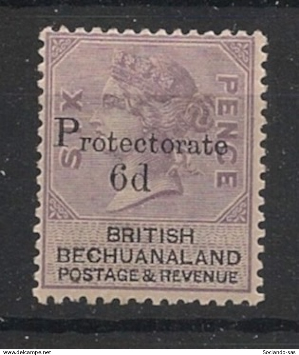 BECHUANALAND - 1888 - N°YT. 7 - 6d Sur 6p Violet - Neuf * / MH VF - 1885-1895 Kronenkolonie