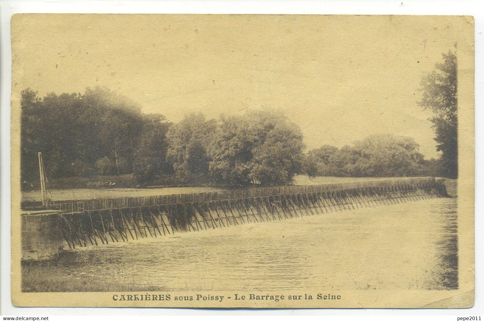 CPA 78 Yvelines  CARRIERES Sous POISSY -- Le Barrage Sur La Seine  En 1941 - Carrieres Sous Poissy