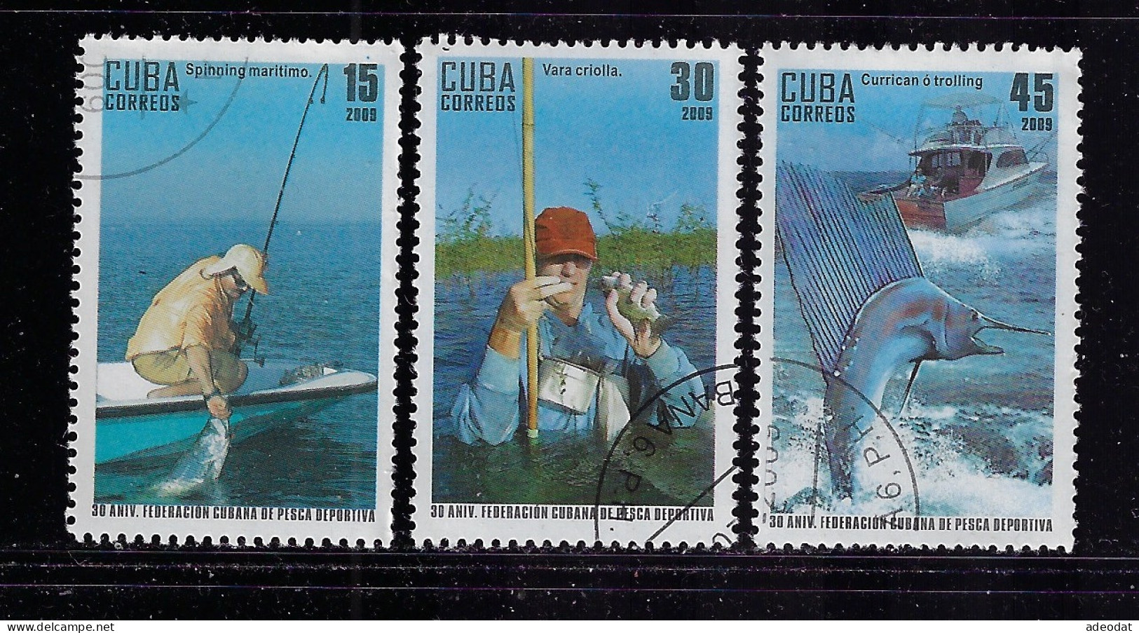 CUBA 2009 STAMPWORLD 5337-5339 CANCELLED - Oblitérés