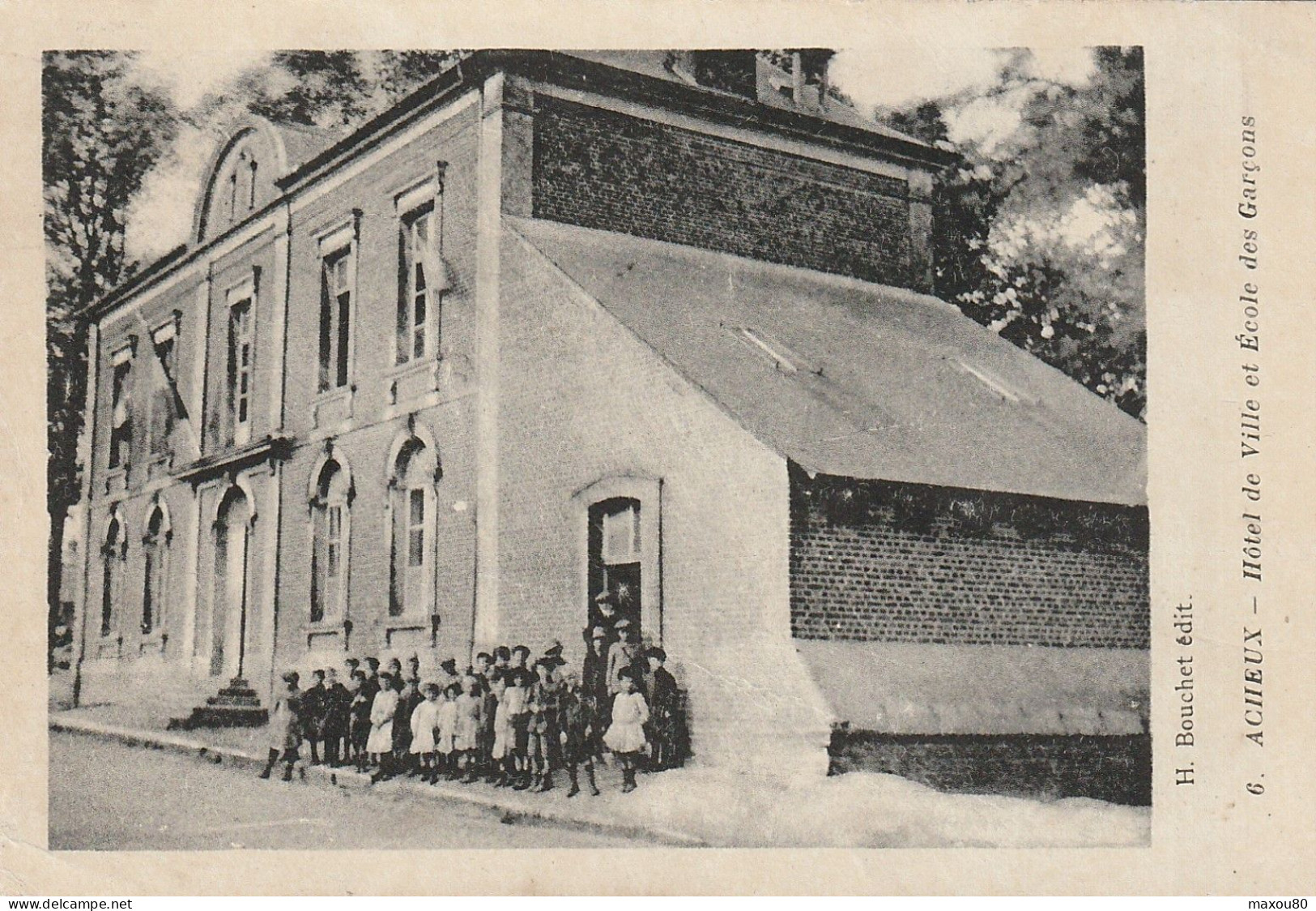 ACHEUX-EN-AMIENOIS  -  Hôtel De Ville Et Ecole Des Garçons - Acheux En Amienois