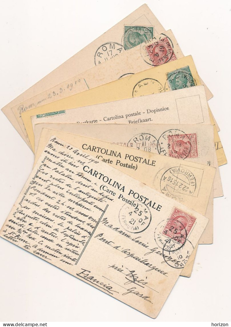2f.152  ROMA - Lotto di 7 vecchie cartoline viaggiate