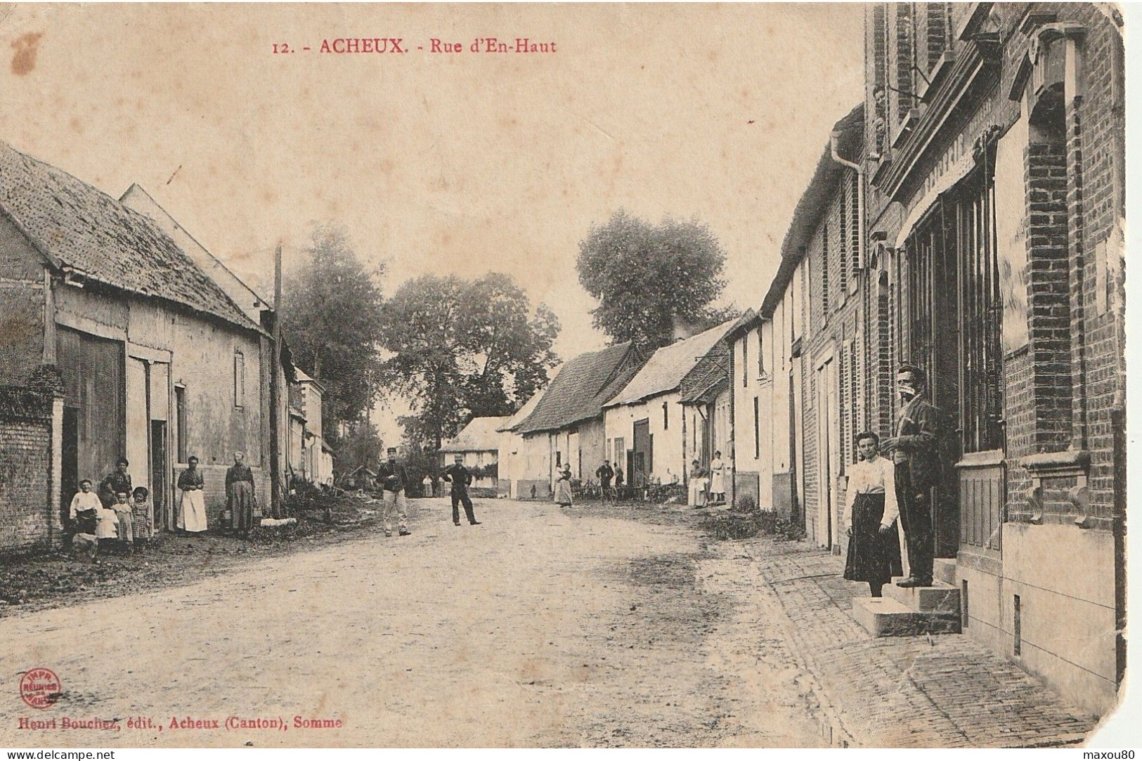 ACHEUX-EN-AMIENOIS  -  Rue D'En Haut - Acheux En Amienois