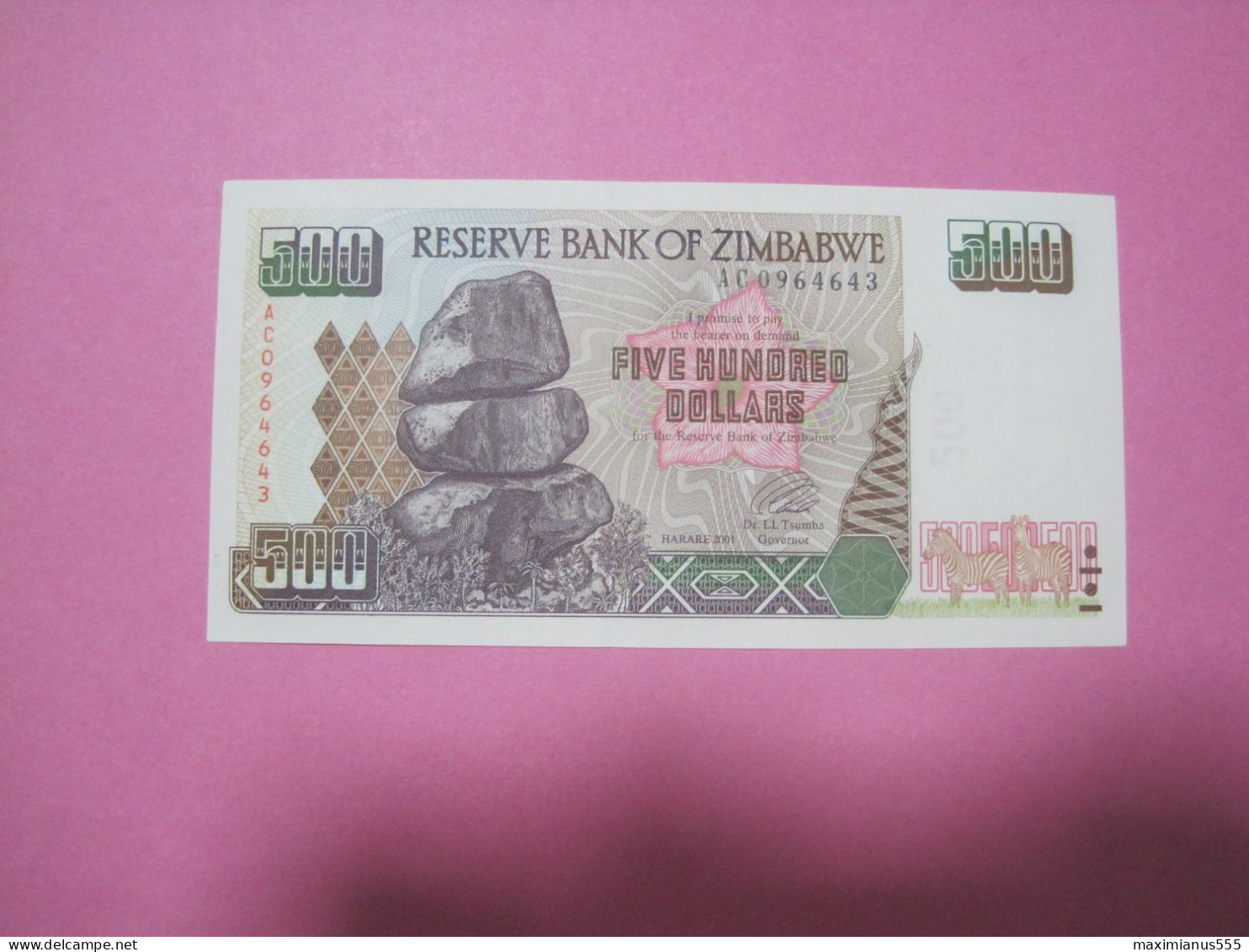 Zimbabwe 50 Dollars 2001 - Zimbabwe