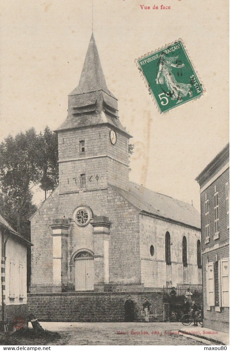 ACHEUX-EN-AMIENOIS  -  L'Eglise Vue De Face - Acheux En Amienois