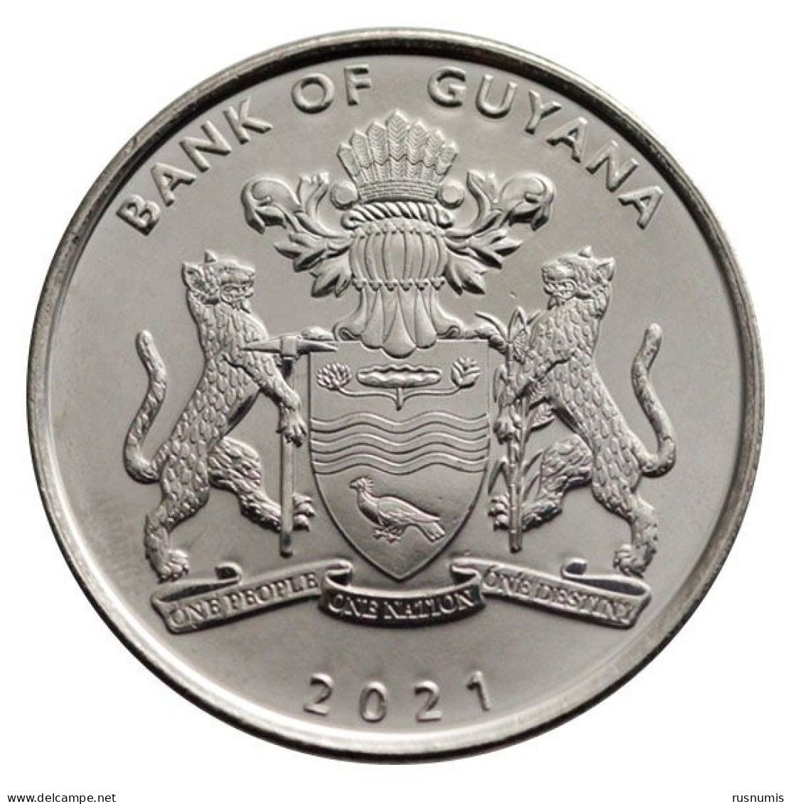 GUYANA 100 DOLLARS 55th ANNIVERSARY OF INDEPENDENCE - COLOR - 2021 UNC - Guyana