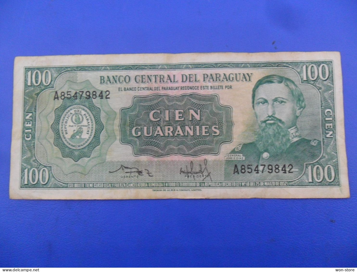 9477, 9482 - Paraguay 100 Guaranies 1982 - P-205a.3 - Paraguay