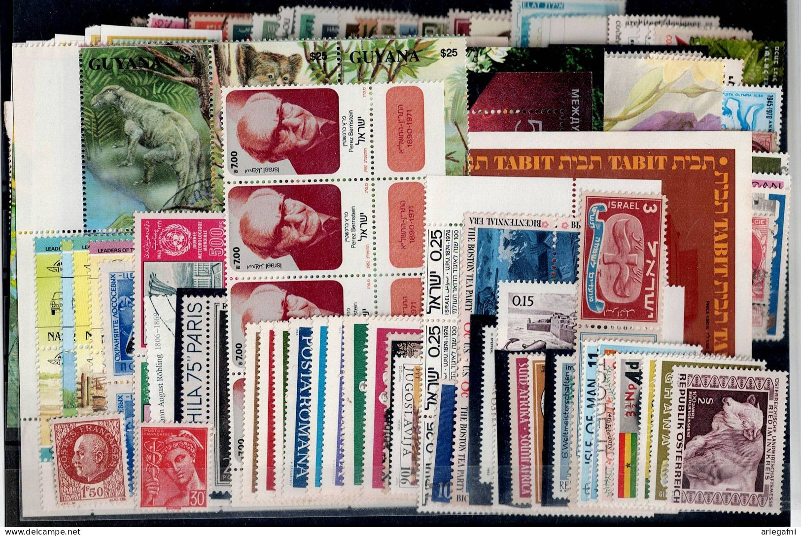 LOT OF 242 STAMPS MINT+USED+ 16 BLOCKS MI- 60 EURO VF!! - Collections (sans Albums)