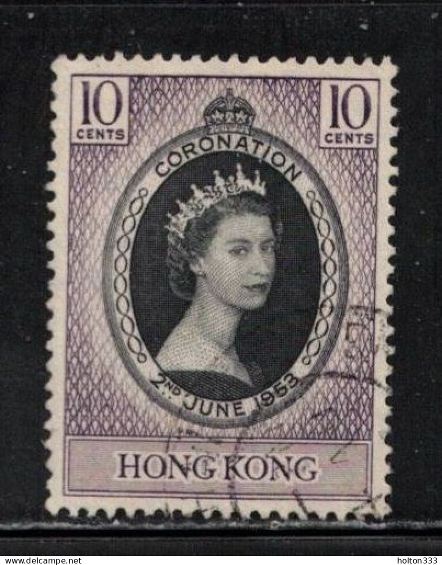 HONG KONG Scott # 184 Used - QEII Coronation Issue - Used Stamps