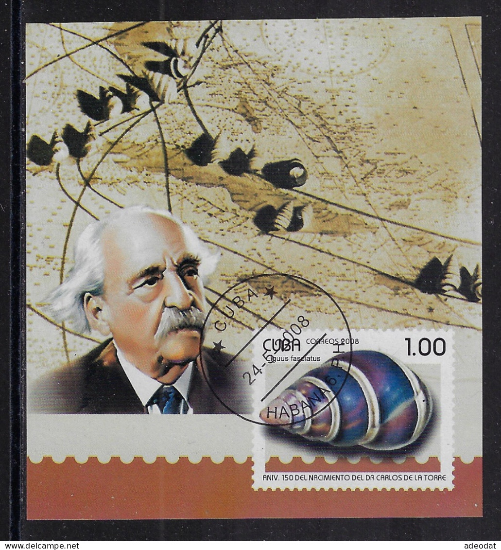 CUBA 2008 MINI SHEET STAMPWORLD 5085 CANCELLED - Oblitérés