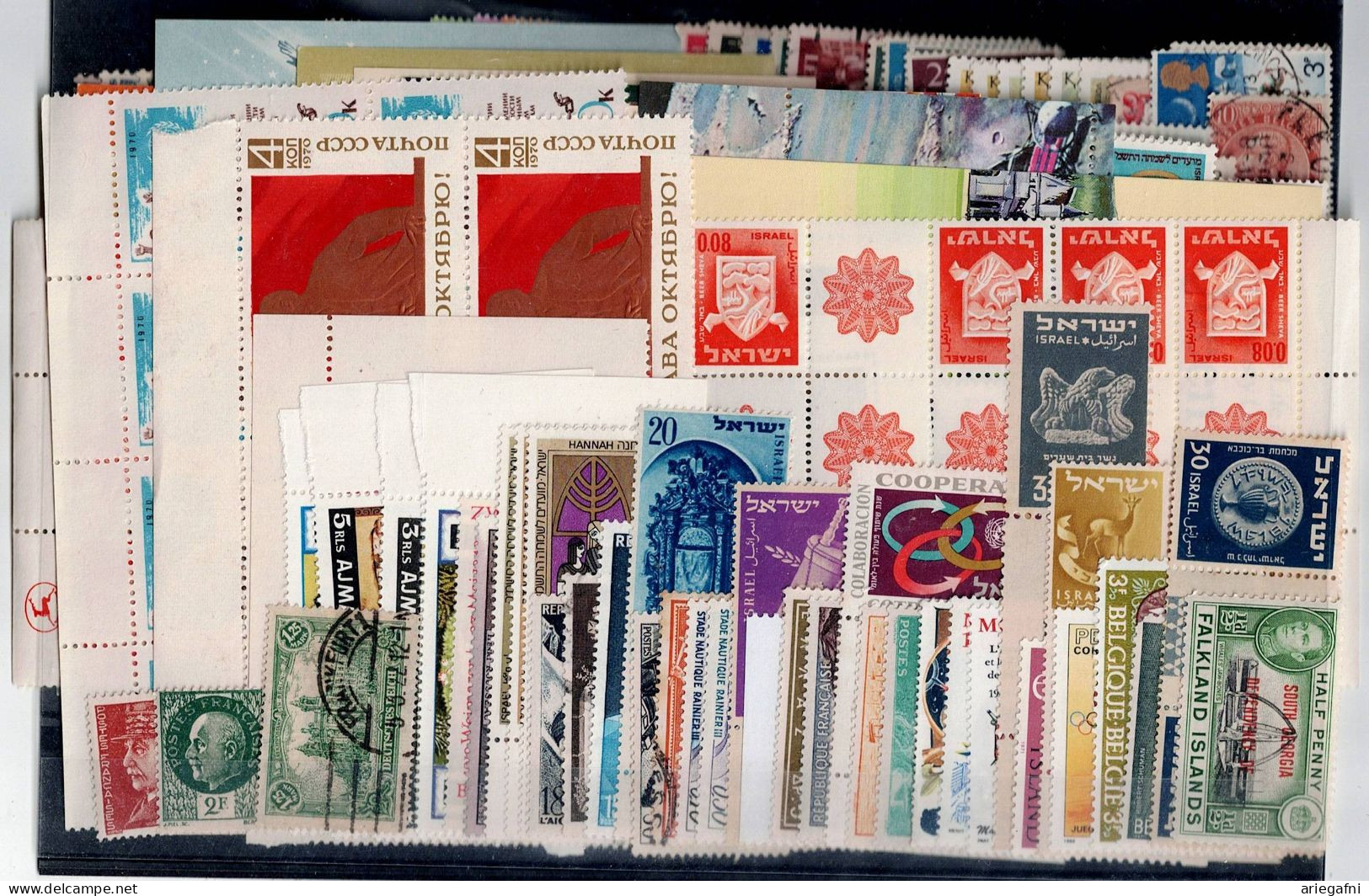 LOT OF 256 STAMPS MINT+USED+ 16 BLOCKS MI-70 EURO VF!! - Collections (sans Albums)