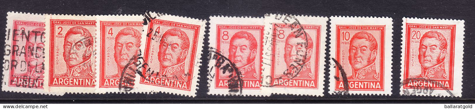 Argentina 1961 San Martin Issues - Gebraucht