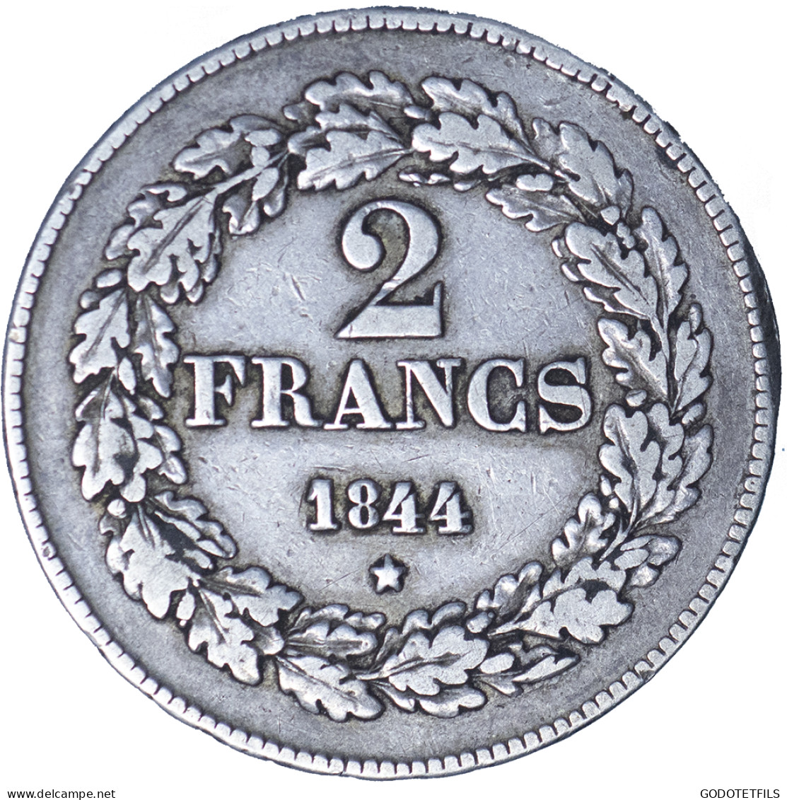 Belgique-2 Francs Léopold Ier 1844 Bruxelles - 2 Frank