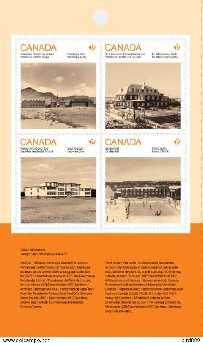 2023 Canada First Nations, Inuit And Métis Reconciliation Residential Schools Left Pane From Booklet 4 Stamps MNH - Einzelmarken