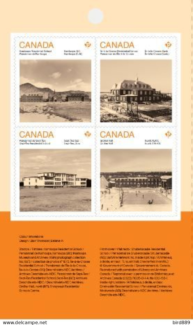 2023 Canada First Nations, Inuit And Métis Reconciliation Residential Schools Left Pane From Booklet 4 Stamps MNH - Timbres Seuls