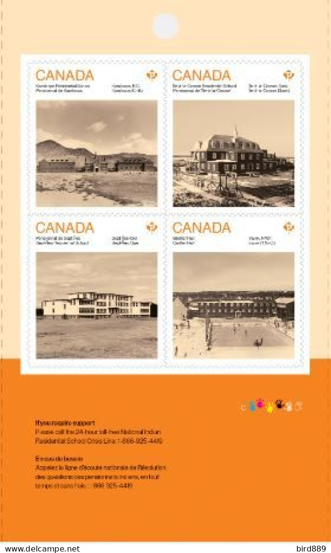 2023 Canada First Nations, Inuit And Métis Reconciliation Residential Schools Right Pane From Booklet 4 Stamps MNH - Einzelmarken