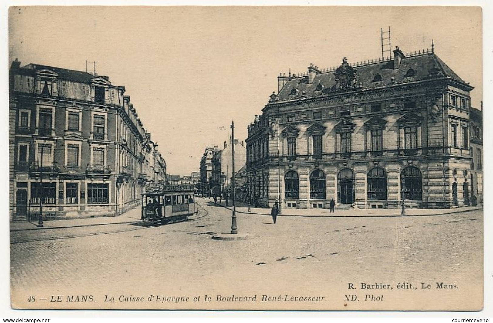 CPA - LE MANS (Sarthe) - La Caisse D'Epargne Et Le Boulevard René Levasseur - Le Mans