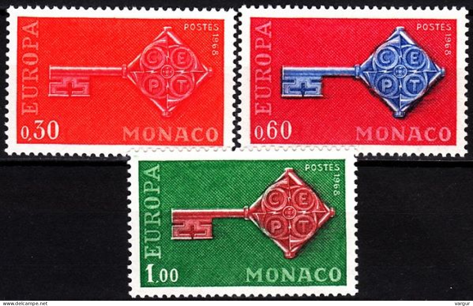 MONACO 1968 EUROPA. Complete Set, MNH - 1968