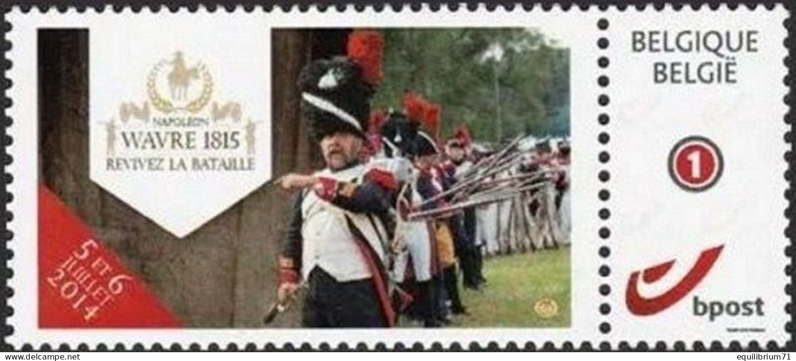 DUOSTAMP** / MYSTAMP** - NAPOLEON WATERLOO - Wavre 1815 - Revivez La Bataille / Herleef De Strijd - 05-06/07/2014 - Autres & Non Classés