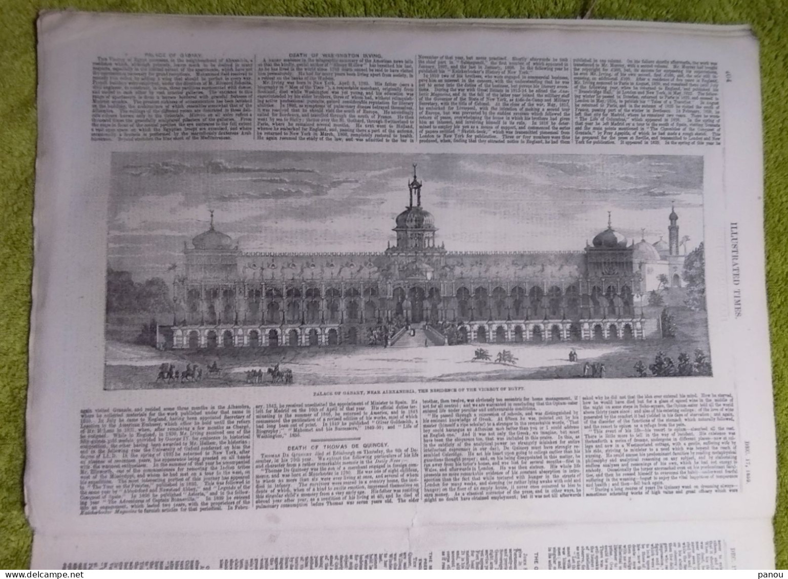 THE ILLUSTRATED TIMES 246. DECEMBER 17, 1859 IMAUM SCHAMYL IMAM SHAMIL CAUCASUS GIBRALTAR NAPOLEON CASHMERE KASHMIR