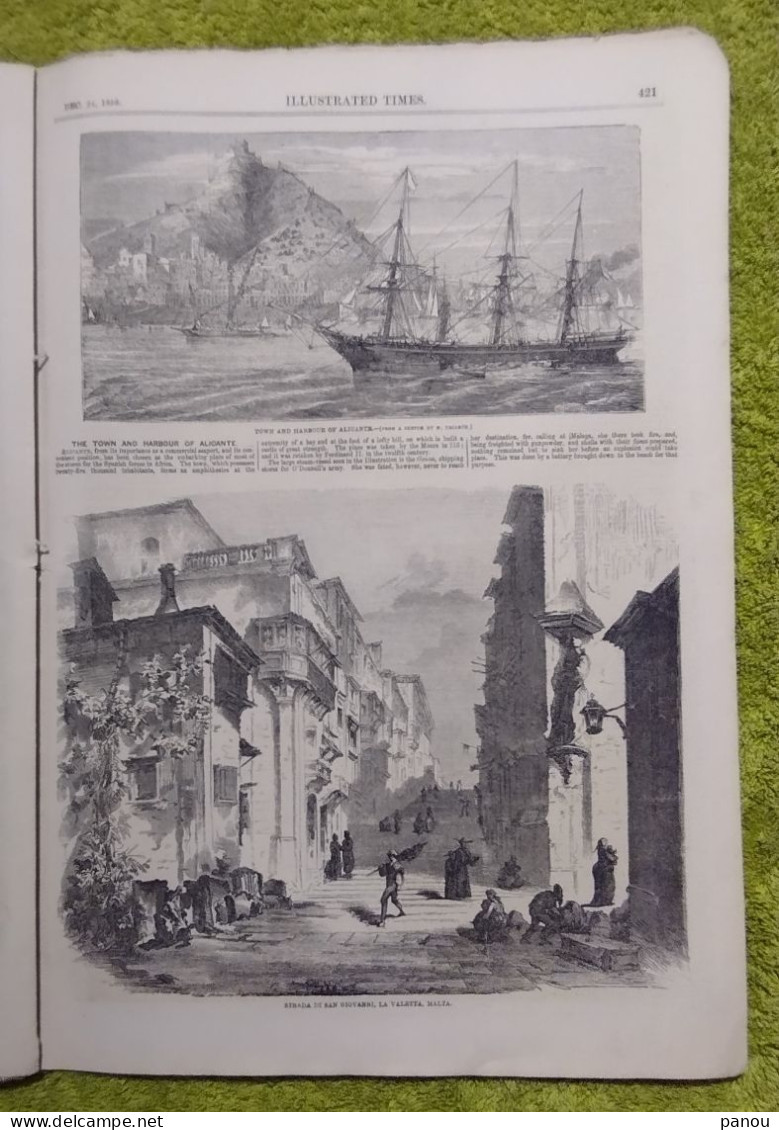 THE ILLUSTRATED TIMES 247. DECEMBER 24, 1859 MOROCCO MAROC ALICANTE  VALLETTA MALTA CHRISTMAS SUPPLEMENT NUMBER - Other & Unclassified