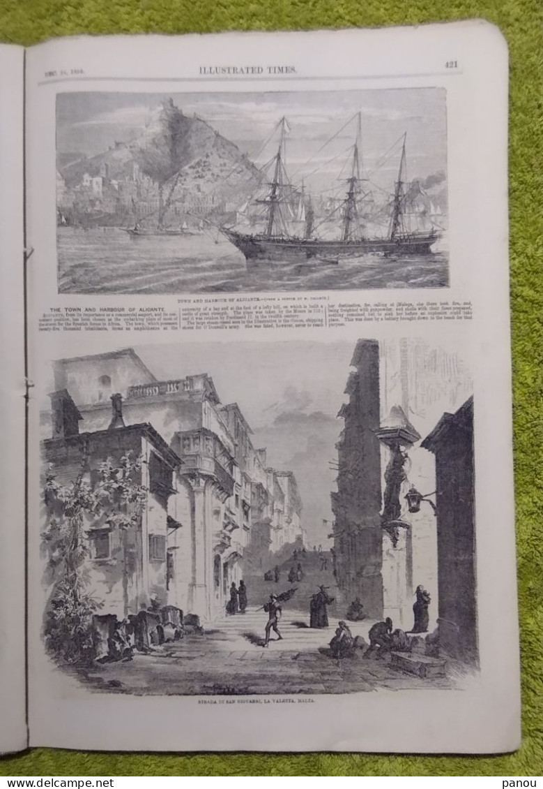 THE ILLUSTRATED TIMES 247. DECEMBER 24, 1859 MOROCCO MAROC ALICANTE  VALLETTA MALTA CHRISTMAS SUPPLEMENT NUMBER - Altri & Non Classificati