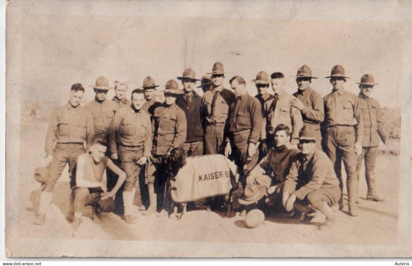 Armée Militaria Soldats Armée - Carte Américaine - Kaiser Carte Photo Goat - Personnages