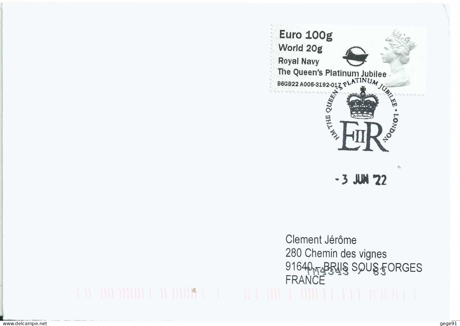 Vignette De Distributeur IAR - ATM - Post & Go - Machin - QEII - Jubilé De Platine De La Reine - Post & Go Stamps