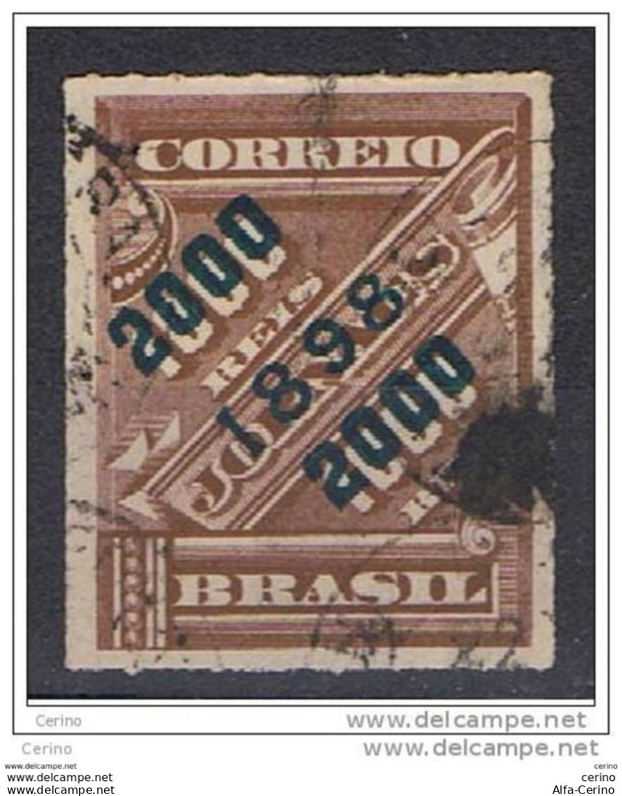 BRASILE:  1898  SOPRASTAMPATO  -  2000/1000 R. BRUNO  US. -  YV/TELL. 100 - Usados