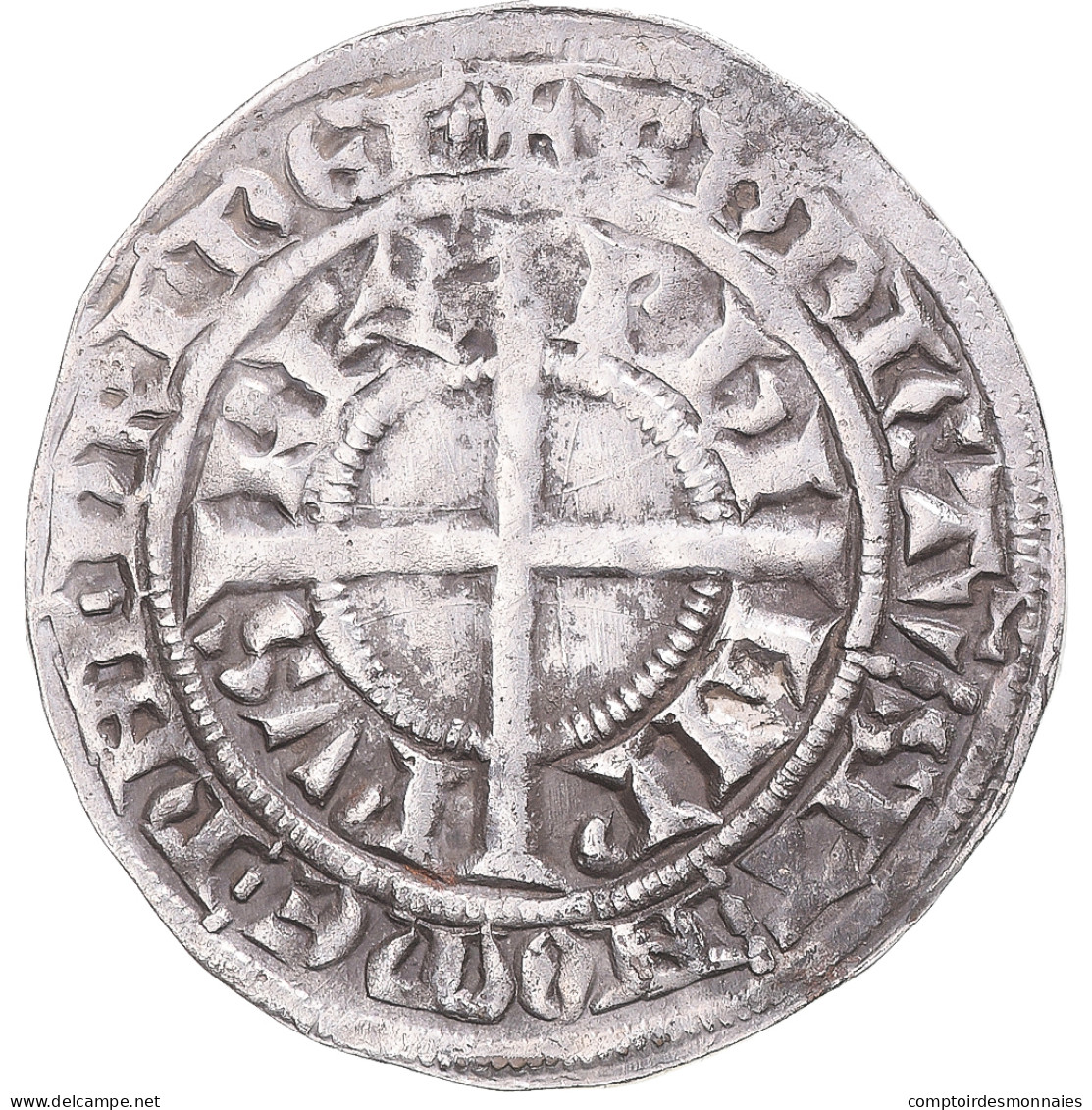 Monnaie, France, Philippe VI, Gros à La Couronne, TTB, Argent, Duplessy:262A - 1328-1350 Philipp VI.