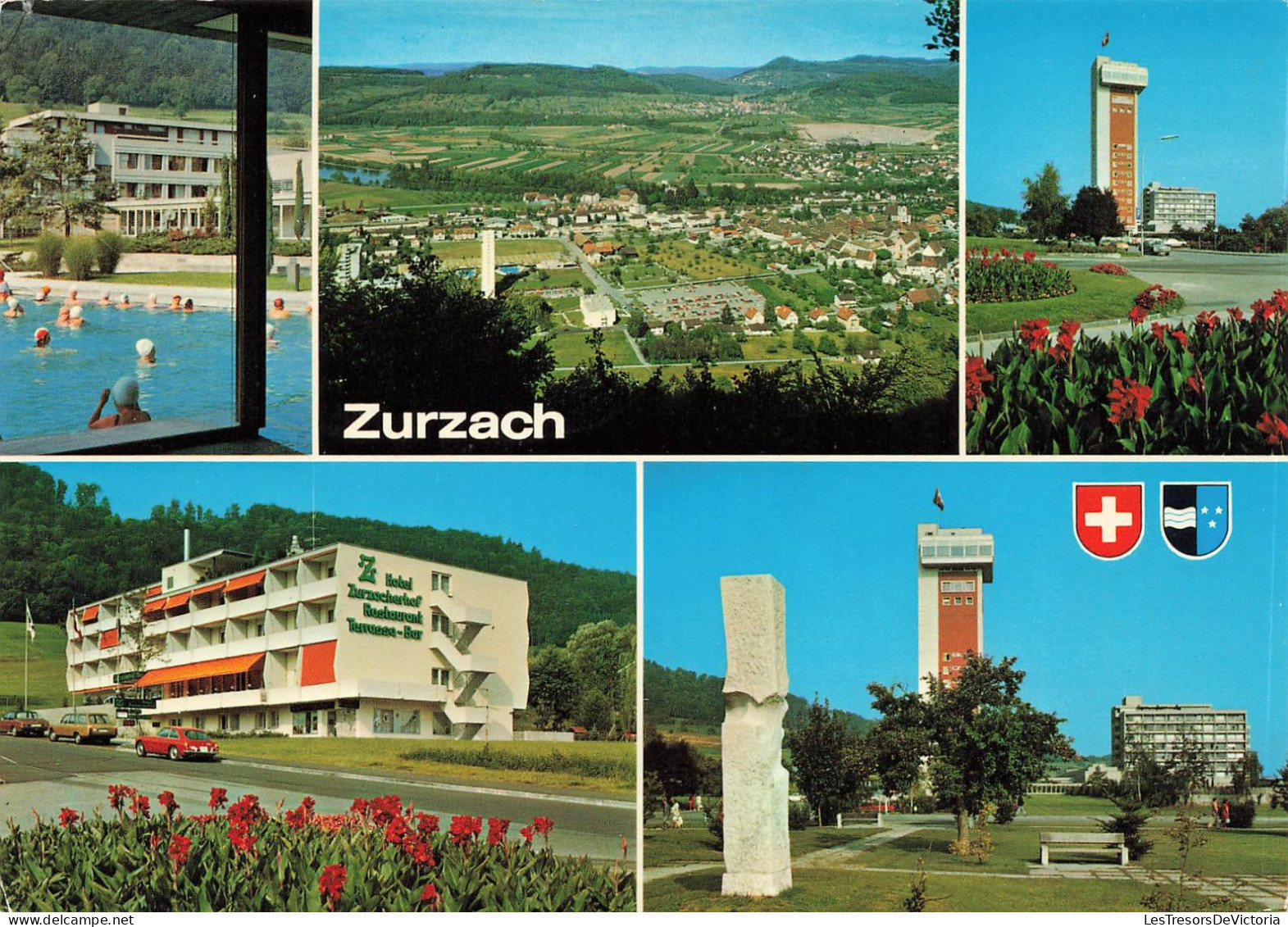 SUISSE - Argovie - Zurzach - Mutlivues - Colorisé - Carte Postale Ancienne - Zurzach