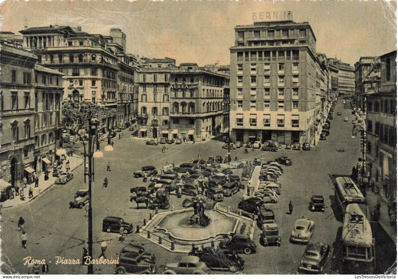 ITALIE - Roma - Place Barberini - Animé - Carte Postale Ancienne - Places & Squares