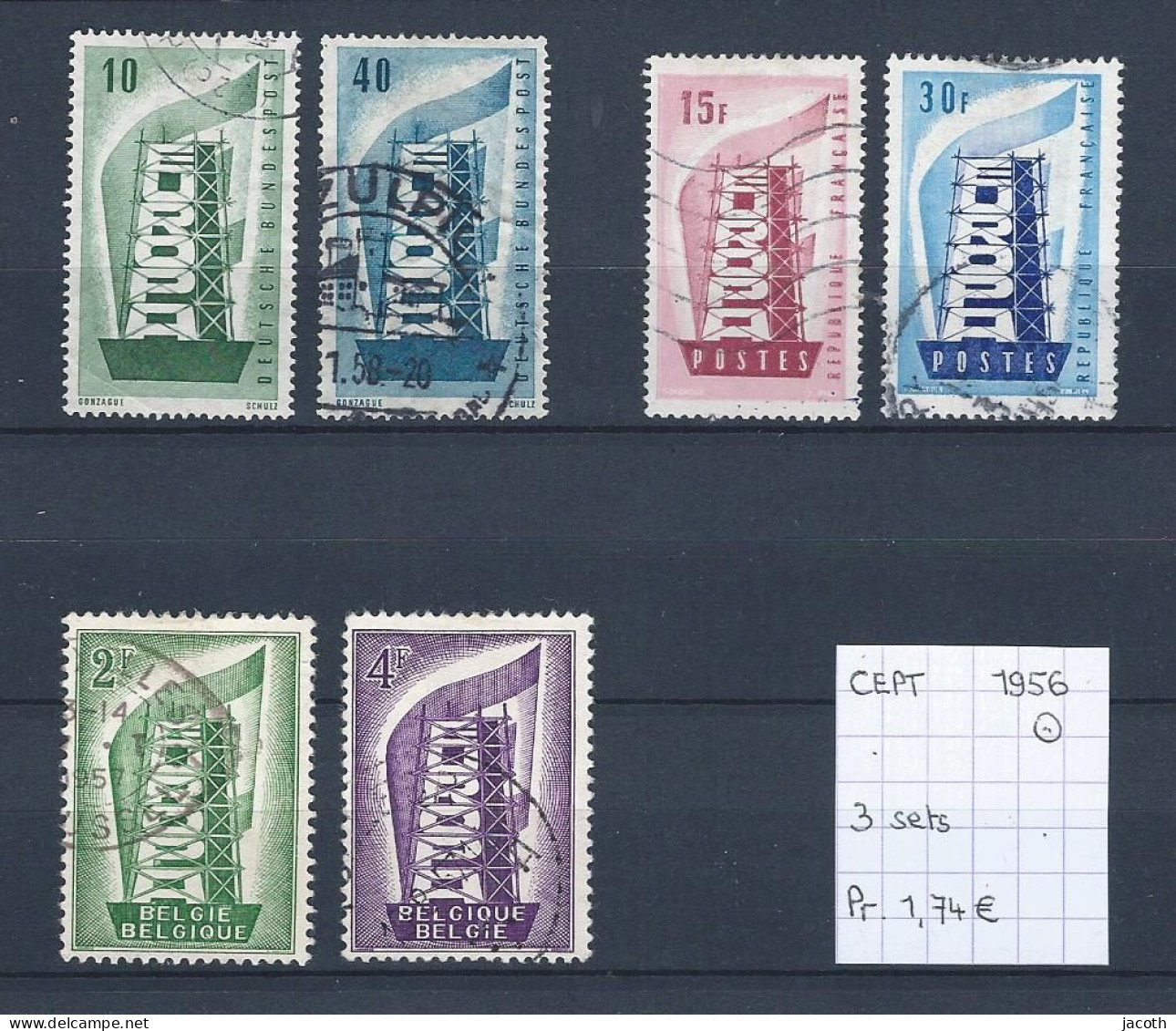(TJ) Europa 1956 - 3 Sets ((gest./obl./used) - 1956