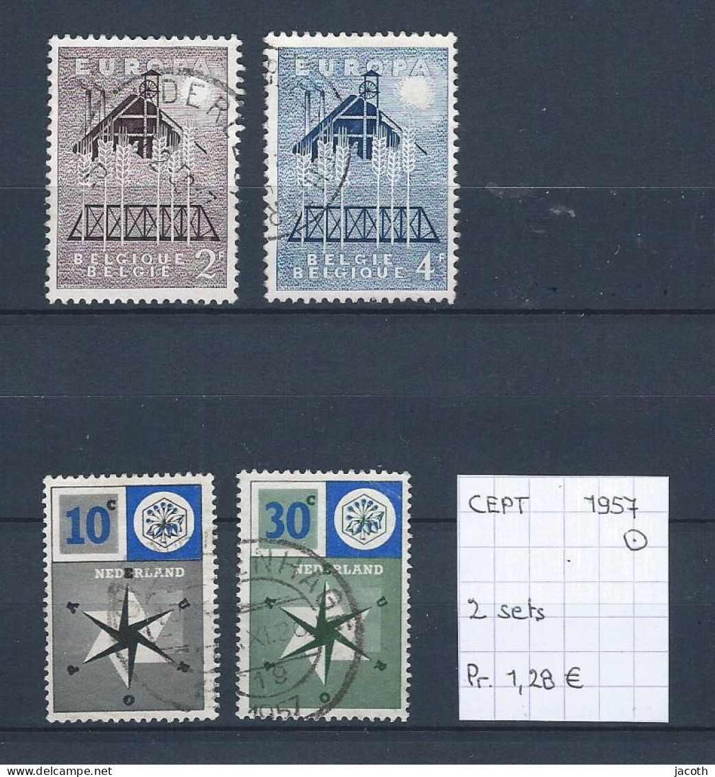 (TJ) Europa 1957 - 2 Sets ((gest./obl./used) - 1957