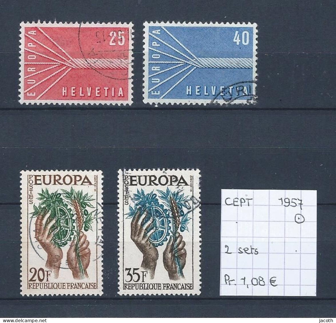 (TJ) Europa 1957 - 2 Sets ((gest./obl./used) - 1957